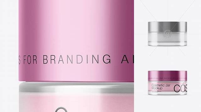 7668+ 15ml Transparent Cosmetic Jar With Metallic Cap PSD Mockup High-End PSD Download