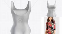 767+ Women's Bodysuit PSD Mockup Back View High Resolution