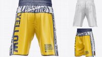 7670+ Two Panel Boxing Shorts PSD Mockup Back View Digital Download