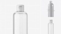 7671+ Clear PET Bottle with Flip Top Cap 500ml Free Photoshop Mockup Design