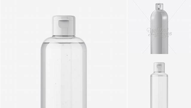 7671+ Clear PET Bottle with Flip Top Cap 500ml Free Photoshop Mockup Design