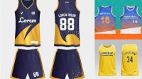 7671+ Women’s Basketball Jersey PSD Mockup Back Half Side View Professional PSD Mockup