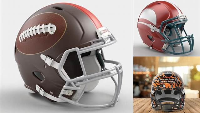 7673+ American Football Helmet PSD Mockup Right View High-End Professional PSD Resources