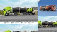 7674+ Tanker Truck Mockup Free Professional Graphic PSD Download