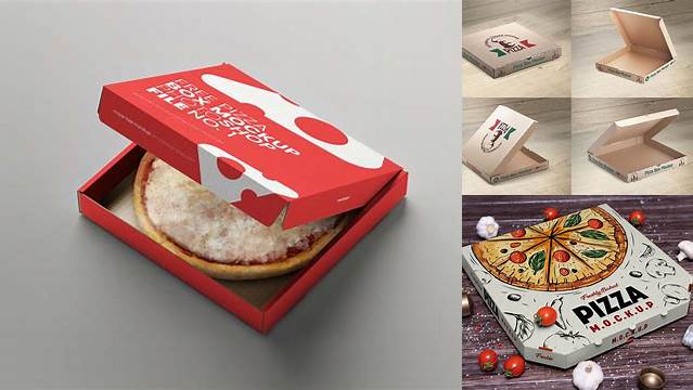 7690+ Pizza Box PSD Mockup Top View Download Now High-Quality PSD Template