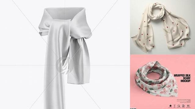 7690+ Silk Scarf Mockup Free Download Smart PNG Image