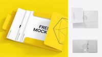 7694+ Matte Folder with Papers PSD Mockup Unique Free Photoshop Files