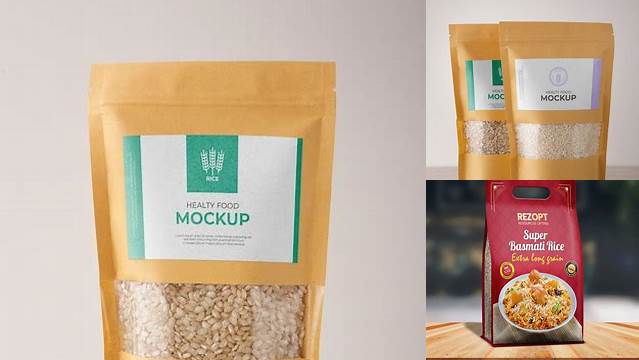 7696+ Rice Bag Mockup Psd Modern PSD Templates