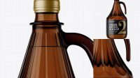 7699+ 3L Amber Glass Bottle With Handle & Clamp Lid PSD Mockup Versatile Mockup for Designers