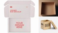 7700+ Opened Paper Box PSD Mockup Elegant Free Graphic Resource