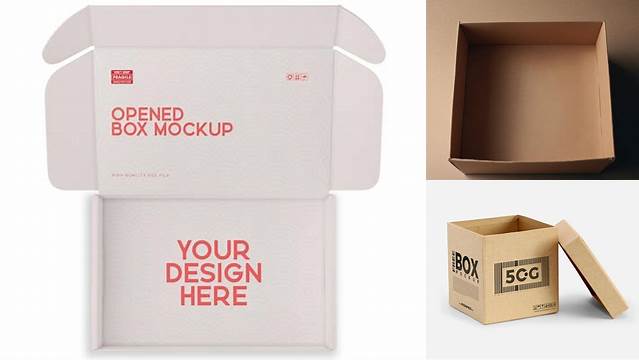 7700+ Opened Paper Box PSD Mockup Elegant Free Graphic Resource