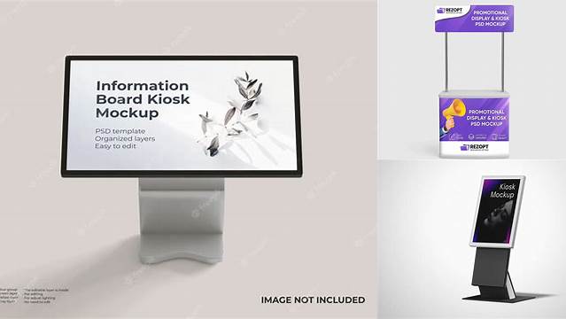 7701+ Kiosk Mockup Psd Free Best for Showcase