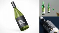 7703+ Green Glass White Wine Bottle PSD Mockup Mockup PSD Free Download