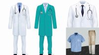 7706+ Doctor Uniform Mockup Editable Photoshop File