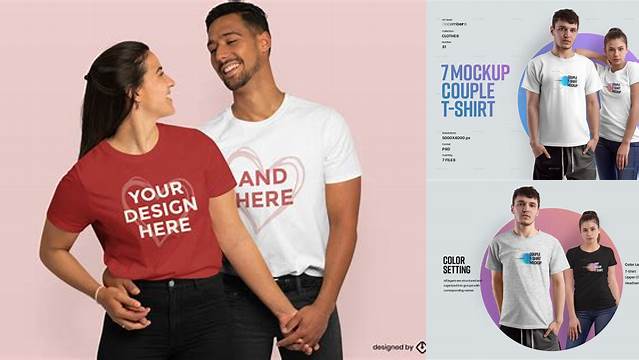 771+ Couple T Shirt Mockup Creative and Modern PSD Freebie