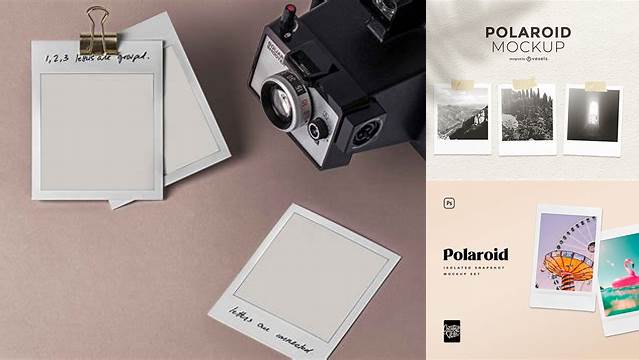 771+ Polaroid Mockup Free Psd Free PSD