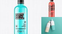 7710+ 250ml PET Clear Cosmetic Bottle PSD Mockup Unique and Editable PSD