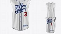 7712+ Baseball Sleeveless Shirt PSD Mockup Front View Elegant Free Graphic Resource