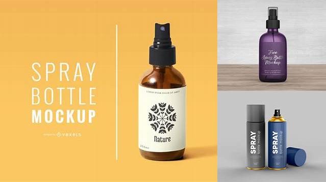 7713+ 250ml Metallic Spray Bottle PSD Mockup Smart Layer PSD