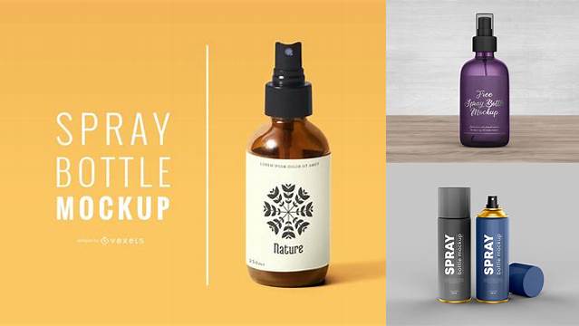 7713+ 250ml Metallic Spray Bottle PSD Mockup Smart Layer PSD