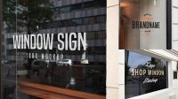 7716+ Window Signage Mockup High-Quality PSD