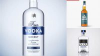 7720+ Frosted Glass Bottle With Vodka PSD Mockup Photoshop PSD Free for Designers