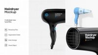 7723+ Glossy Hairdryer PSD Mockup Creative Digital PSD Download