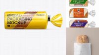 7729+ Bread Packaging PSD Mockup Horizontal Orientation Premium Design Freebie