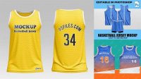 773+ Women’s Basketball Jersey PSD Mockup Side View Fully Customizable Photoshop Freebie