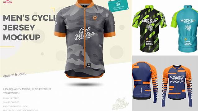 7732+ Cycling Jersey PSD Mockup High-End Layered Mockup Free