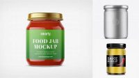 7733+ Metallic Sauce Jar PSD Mockup Photoshop Freebie