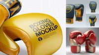 7740+ Two Boxing Gloves PSD Mockup Advanced Editable PSD