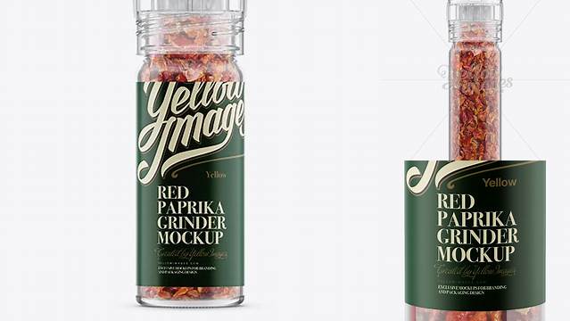 7741+ Paprika Grinder PSD Mockup High-Resolution Graphic