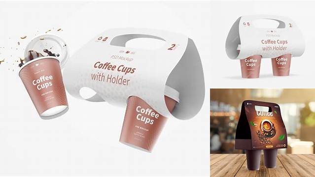 7742+ Glossy Coffee Cup Holder PSD Mockup Exclusive Layered PSD Mockup