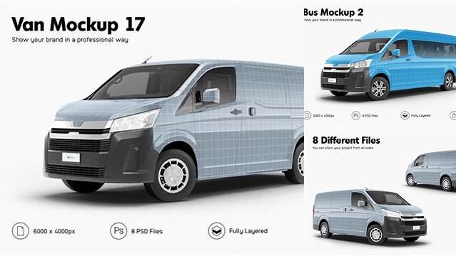 7742+ Toyota Hiace Van Mockup Free Download Hight Resolution