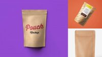 7745+ Kraft Paper Stand-up Pouch PSD Mockup Smart Design Template Free