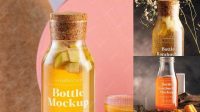 7747+ Kombucha Bottle Mockup Free Versatile Photoshop File