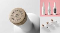 7748+ Ceramic Bottle With Wooden Cap PSD Mockup Professional PSD Mockup