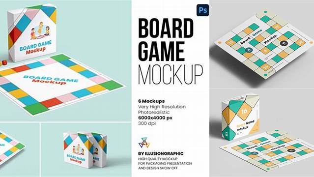 7754+ Board Game Mockup PSD Download