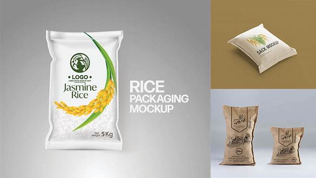 7754+ Rice Packet Mockup PSD for Free