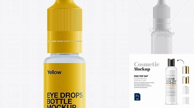 7755+ Clear Flavor Drops Bottle PSD Mockup Layered PSD for Easy Editing