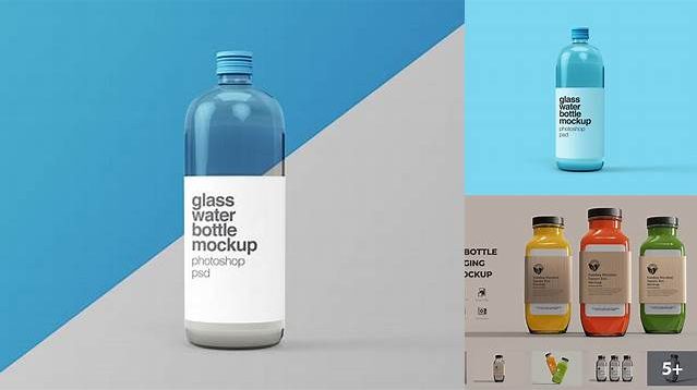 7758+ Blue Glass Bottle PSD Mockup Download Premium Free PSD