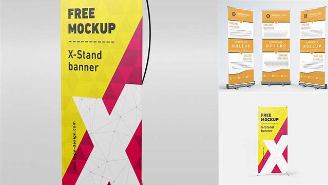 7762+ Mockup X Banner Cdr Premium Freebie for Designers