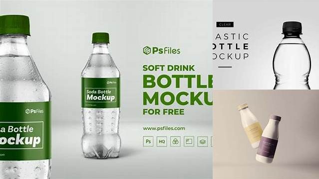 7765+ 300ml Plastic Bottle PSD Mockup Download Free PSD