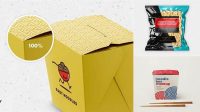 7765+ Noodle Box Mockup Modern Design PSD