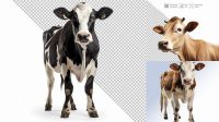 7766+ Cow PSD Mockup Half Side View Elegant and Versatile PSD Resource