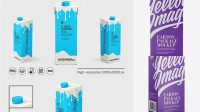 7773+ 1L Carton Package PSD Mockup Front View Exclusive Free Photoshop Mockup