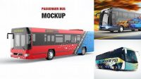 7774+ Bus Wrap Mockup Easy to Use PSD