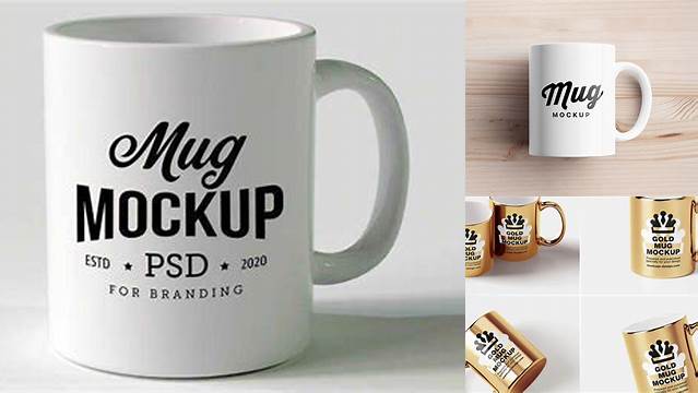 7774+ Matt Mug PSD Mockup Customizable Photoshop Template