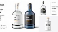 7778+ Gin Bottle Mockup Free Include TIFF